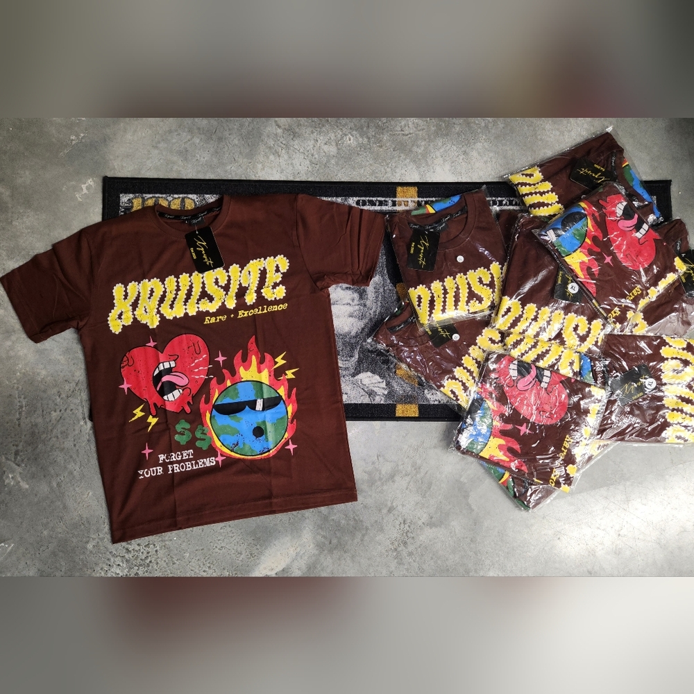 Xquisite FYP Brown Tshirt.. NWT.. shop at xquisiteclothingshop.com
